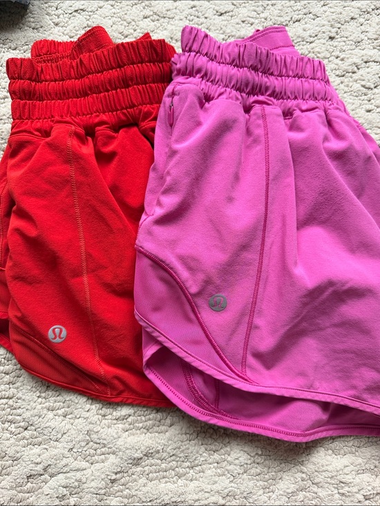 lululemon athletica Pants - lululemon athletica Pink and Red Women's Athletic Shorts Duo